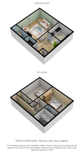 B2- Two Bedroom / One and Half Bath
